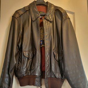 Leather A-2 Jacket Avirex USA Size 44